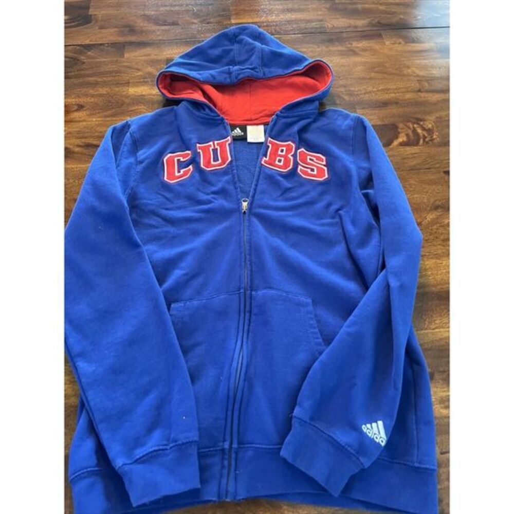 Chicago Cubs Baseball Adidas Kids Full Zip Jacket Hoodie Size 18